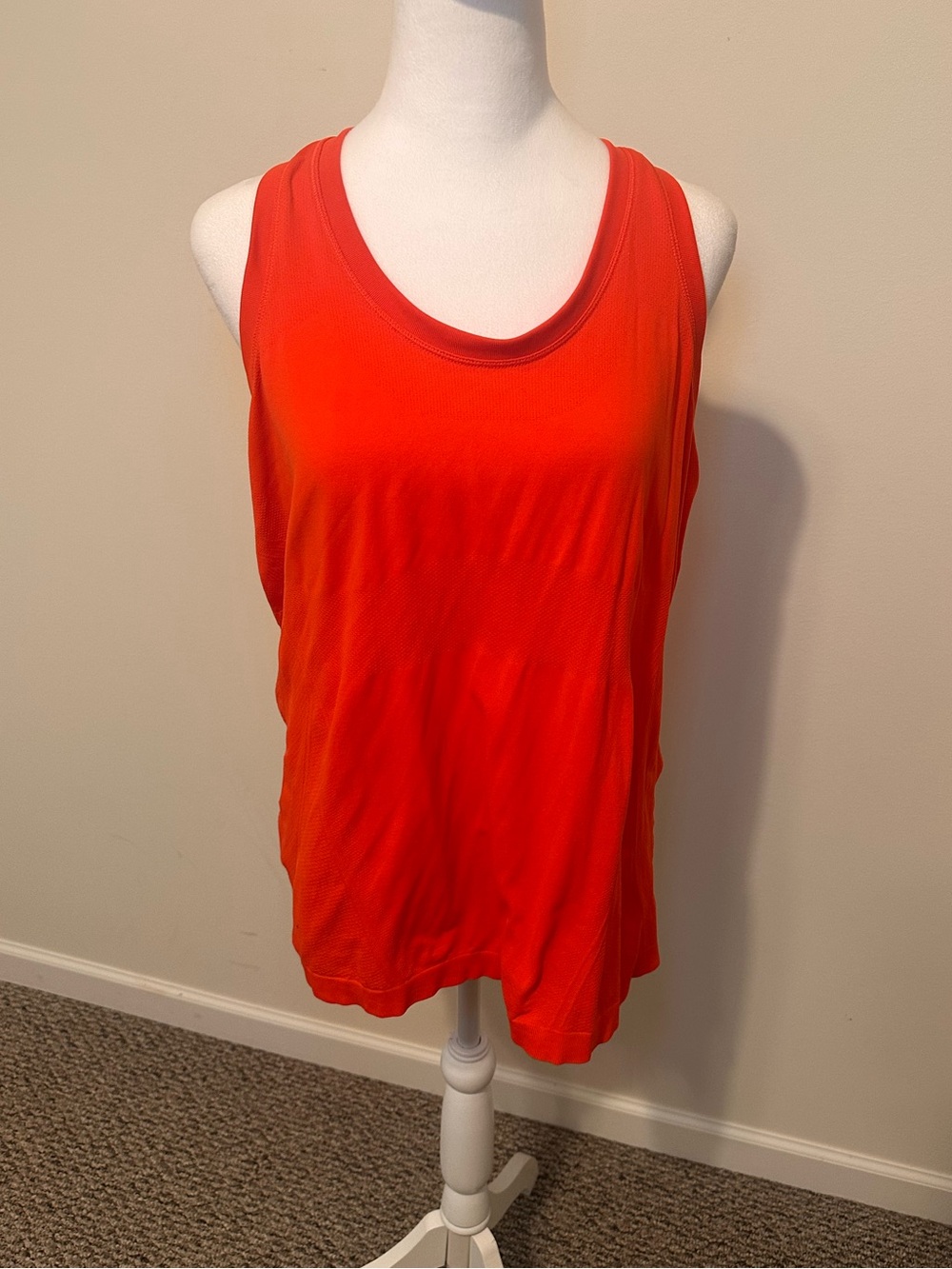 Athleta Razor Back Sleeveless Performance Tank Vibrant Orange Red Size 1X